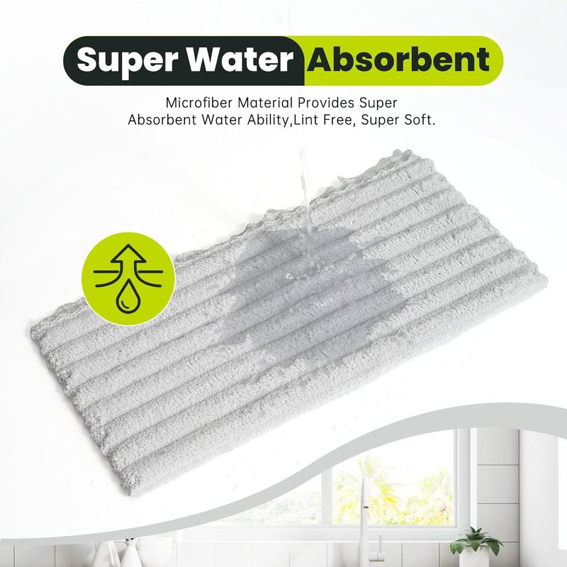 Neessno Kitchen Dish Cloths,Super Absorbent Coral Velvet Dish Towels,Quick Drying Kitchen Towels No Lint Dish Rags,Reusable Household Microfiber Cleaning Cloth,12X12 inches(12 Pack,Light Grey Streak) - Image 3